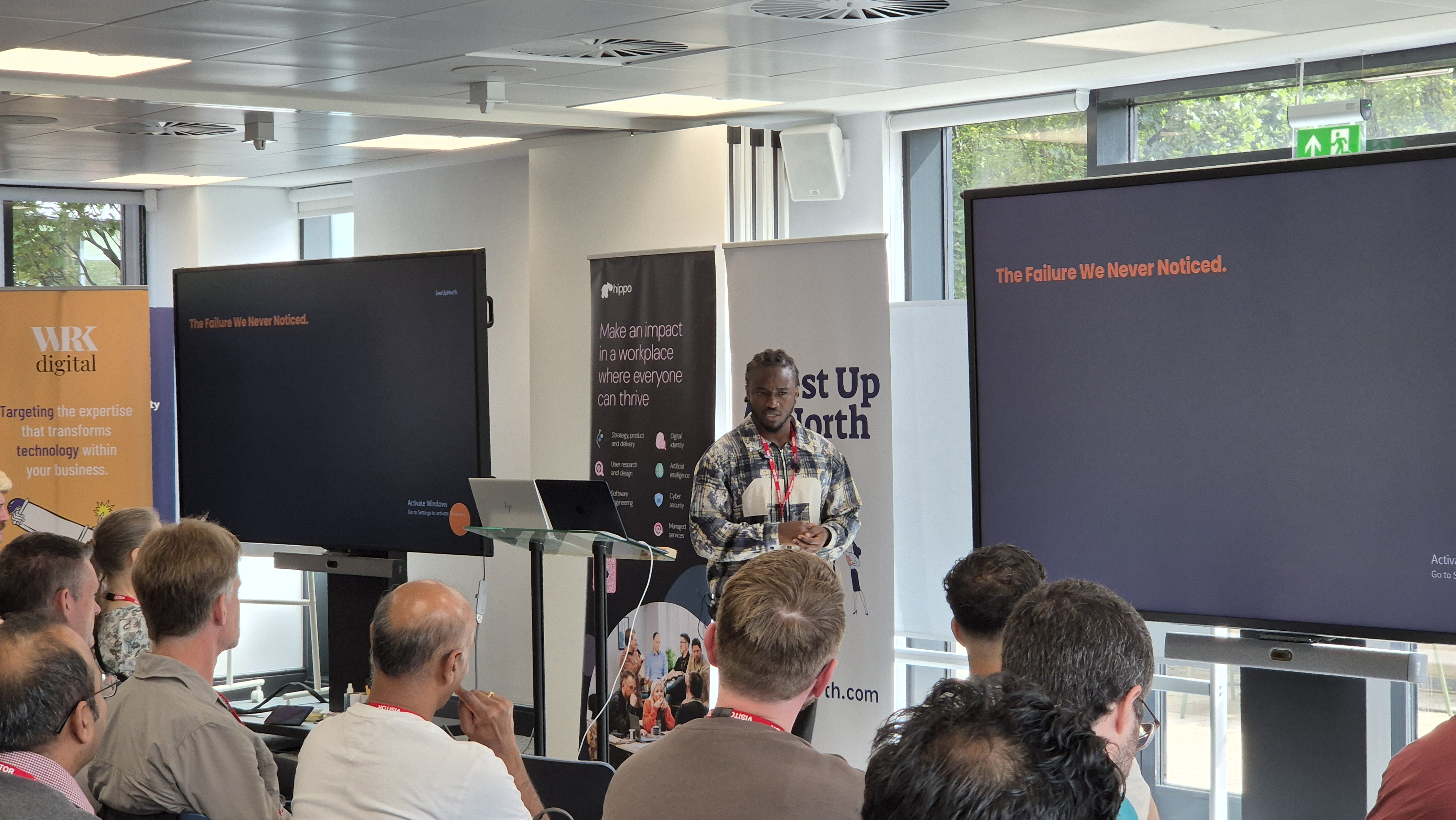 Faith Sodipe speaking at Test Up North